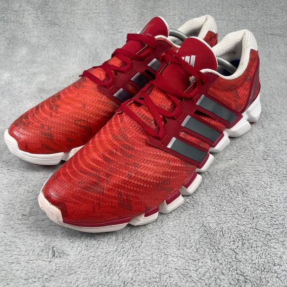 Adidas Shoes Mens Size 12 Adipure Crazy Quick G97778 Red Running Sneakers - Picture 1 of 14